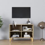 TV ormarić s nogama od masivnog drva boja hrasta 69,5x30x50 cm | shoptok.hr
