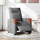 vidaXL Električni masažni naslanjač temno sivo blago | Shoptok.si