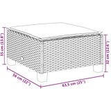  Vrtni tabure s jastukom sivi 63,5x56x32 cm od poliratana | shoptok.hr