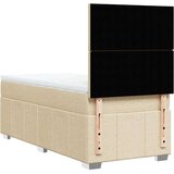 vidaXL Krevet s oprugama i madracem krem 90 x 200 cm od tkanine | shoptok.hr