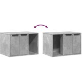 vidaXL kutija z mačji pijesak boja betona 60x40x40cm konstruirano drvo | shoptok.hr