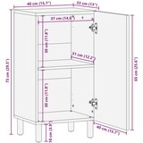  Kreveta Finš bijelog pranja 40 x 33 5 x 75 cm Čvrsto drvo manga | shoptok.hr