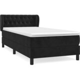 Box spring krevet s madracem crni 90x200 cm baršunasti | shoptok.hr