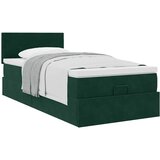  Okvir kreveta s madraca tamnozeleni 90x190cm baršunasti | Eponuda.com