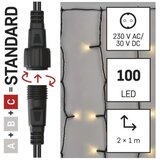 STANDARD LED povezovalna božična veriga – zavesa, 1,1x2 m, zun., topla bela | Shoptok.si