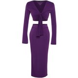 Trendyol Two-Piece Set - Purple - Slim fit Cijene