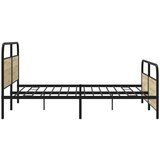 Metalni okvir kreveta bez madraca boja hrasta sonome 200x200 cm | shoptok.hr