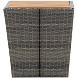  Stolić za čaj sivi 41,5x41,5x43 cm poliratan i bagremovo drvo | Eponuda.com
