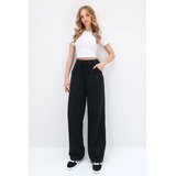 Trend Alacati Stili ženske pantalone Alc-X13514, široke nogavice, crne | Eponuda.com