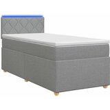  s box springom, madracem i LED-om Svjetlosiva Tkanina | shoptok.hr