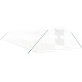  Staklenik s čeličnim okvirom bijeli 64 m² 16 x 4 x 2 m | shoptok.hr