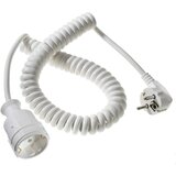 As-schwabe 70412 tok podaljšek 16 A bela 2.50 m H05VV-F 3G 1\,5 mm² spiralni kabel, (20433989) Cene