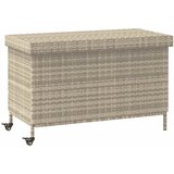  Vrtna kutija za pohranu s kotačima svijetlo siva 110x55x73 cm | shoptok.hr