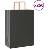  Papirnate vrećice 250 kom s ručkama crne 32x17x44 cm | shoptok.hr