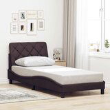 vidaXL Posteljni okvir brez vzmetnice temno rjav 90x200 cm blago Cene