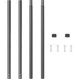  Ograde 2 pcs Siva 130 cm Čelik s praškastim premazom | shoptok.hr