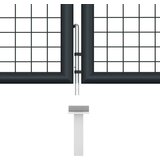  Mrežasta vrtna vrata od pocinčanog čelika 400 x 150 cm siva | shoptok.hr