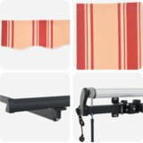 vidaXL Samodejna retraktibilna tenda Rumena in oranžna 400x300 cm | Shoptok.si