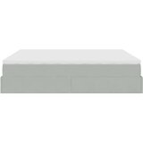 vidaXL Otomanski posteljni okvir z vzmetnicami siv 160x200 cm žamet | Shoptok.si