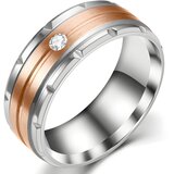IZMAEL Prsten IN-17406 - Srebrna/Zlatna ružičasta / 57mm | shoptok.hr