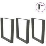  Noge za blagovaonski stol V-oblik 3 kom antracit 80 x (72-73,3) cm čelik | shoptok.hr