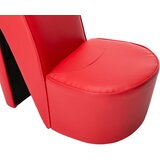  Stolica u obliku visoke pete od umjetne kože crvena | shoptok.hr
