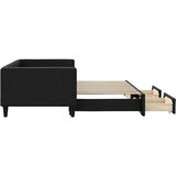  Dnevni krevet na razvlačenje s ladicama crni 90x190 cm tkanina | shoptok.hr