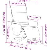  Naslonjač od umjetne kože s osloncem za noge crni | shoptok.hr