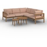 Bessagi Garden Lounge Garnitura Livia, Roza, Naravne Barve, 4-Delno | Shoptok.si
