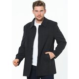 Dewberry PLT8206 MEN'S COAT-PATTERNED ANTHRACITE Cene