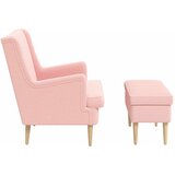  Fotelja s footstoolom 2 kom. Ružičasta Bouclé 79 x 79 x 87,5 cm | Shoptok.si