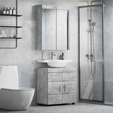  Set namještaja za kupaonicu TULUM 2 kom. Betonski sivi - Beton siva Basen s ogledalom | shoptok.hr