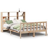 vidaXL Knjižna postelja brez vzmetnice 160x200 cm trdna borovina | Shoptok.si