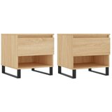  The Living Store Klubska mizica 2 kosa sonoma hrast 50x46x50 cm inženirski les - Klubska Mizica, (21502379) | Shoptok.si
