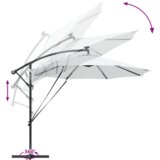 vidaXL Kantaliv dežnik z bananom Peščena 294 x 294 x 248 cm | Shoptok.si