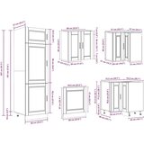 vidaXL 14-dijelni set kuhinjskih ormarića "Porto" izrađeno drvo | shoptok.hr
