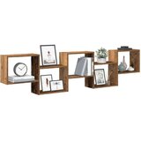 vidaXL Zidna kockasta polica s 5 odjeljaka od starog drveta | shoptok.hr