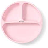 BabyOno 1482/01 silikonski tanjur s vakuumom, roza | shoptok.hr
