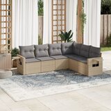 vidaXL 6-dijelni set vrtnih sofa s jastucima bež od poliratana | shoptok.hr