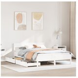vidaXL Okvir kreveta bez madraca bijeli 120 x 190 cm masivna borovina Cijene
