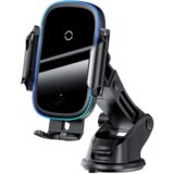 Baseus avtonosilec WxHW03-01 z brezžičnim polnjenjem QC 15W - črn | Shoptok.si