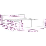  Kreveta s uzglavljem i podnožjem crni 140 x 200 cm | shoptok.hr
