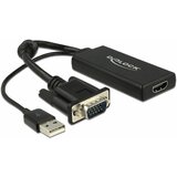 Delock VGA / HDMI adapter [1x VGA-utikač => 1x HDMI-utičnica] crne boje Cijene