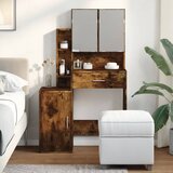  Toaletni stolić s ormarićem boja dimljenog hrasta 80x35x132 cm | shoptok.hr