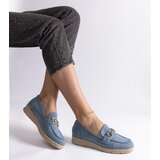 Gemre Sandoval women's blue eco-suede moccasins | Shoptok.si