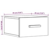 vidaXL Zidni noćni ormarići 2 kom boja staro drvo 35 x 35 x 20 cm | shoptok.hr