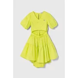 Pinko Up Otroška obleka zelena barva