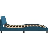  Okvir za krevet s uzglavljem plavi 120 x 200 cm baršunasti | shoptok.hr
