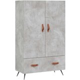 vidaXL Visoka omara betonsko siva 69,5x31x115 inženirski les | Shoptok.si