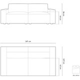Micadoni Tamno plava sklopiva sofa od bouclé tkanine 247 cm Jodie – Home | shoptok.hr